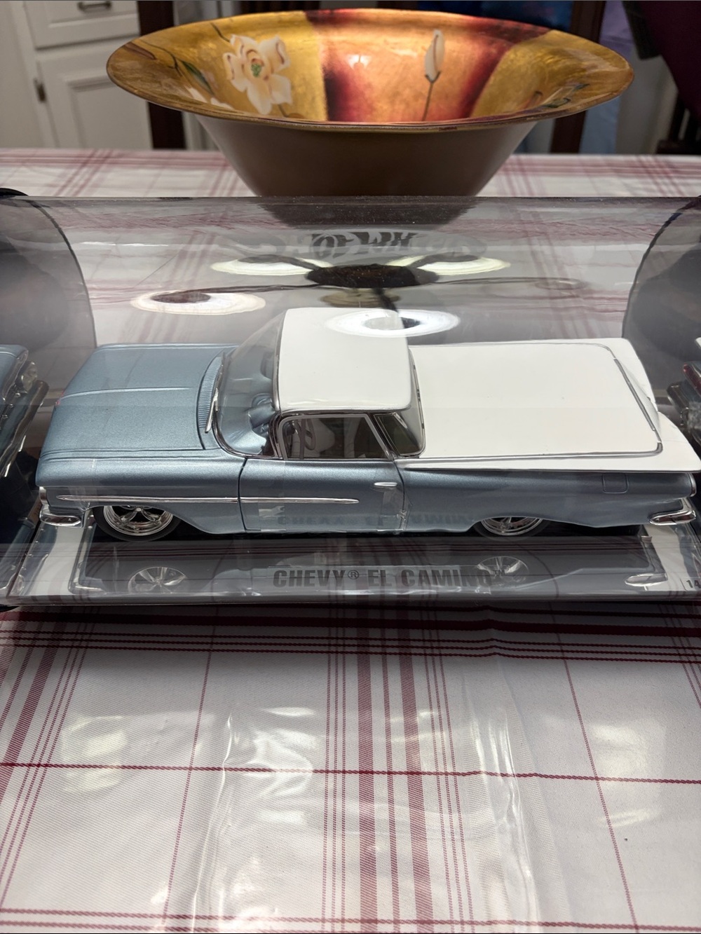 Classic Chevy El Camino Diecast in Two-Tone Blue and White